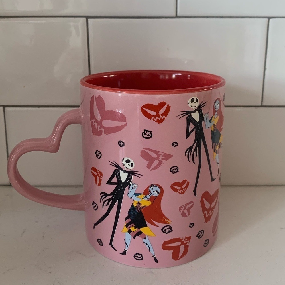 Disney Nightmare Before Christmas Jack Sally Love Valentine's Coffee Mug - NWOT‎
